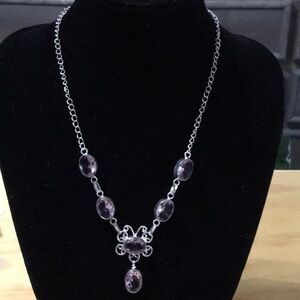PINK Kunzite Sterling Silver Necklace